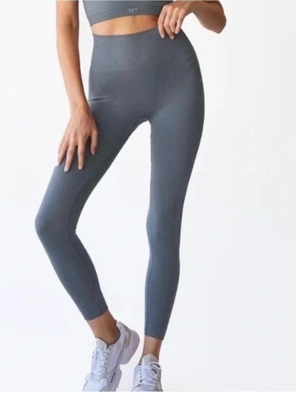 SET Active Seamless High-Waist Leggings in Gray